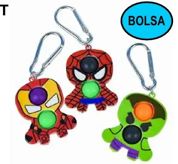 Llavero Super Heroes Con Pop it