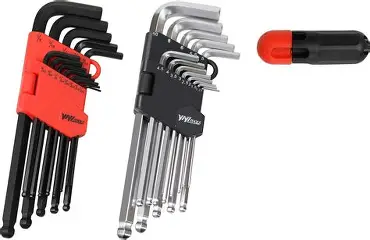Llave Tork/ Allen Cabeza Plano 9 Piezas