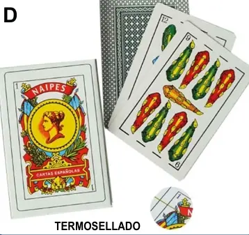 Cartas Naipes Españolas x50