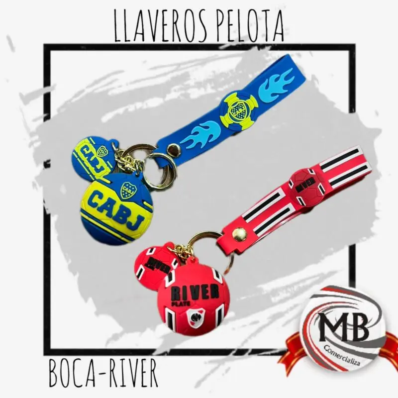 Llavero Boca / River Escudo / Pelota