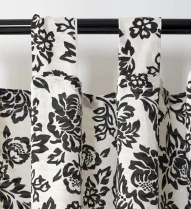 Cortina  Rustica Estampada Larga 