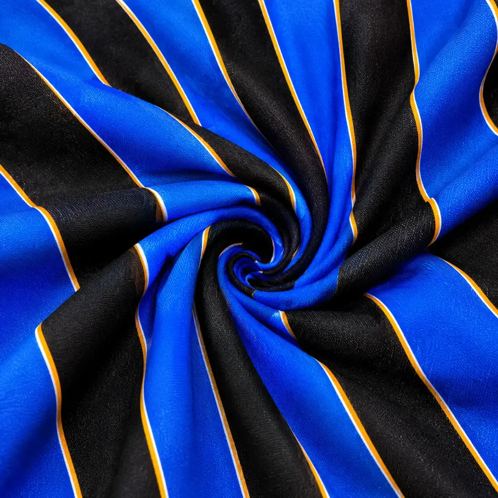 Retro Rayado Azul Y Negro  Rinde 2.5 Mts