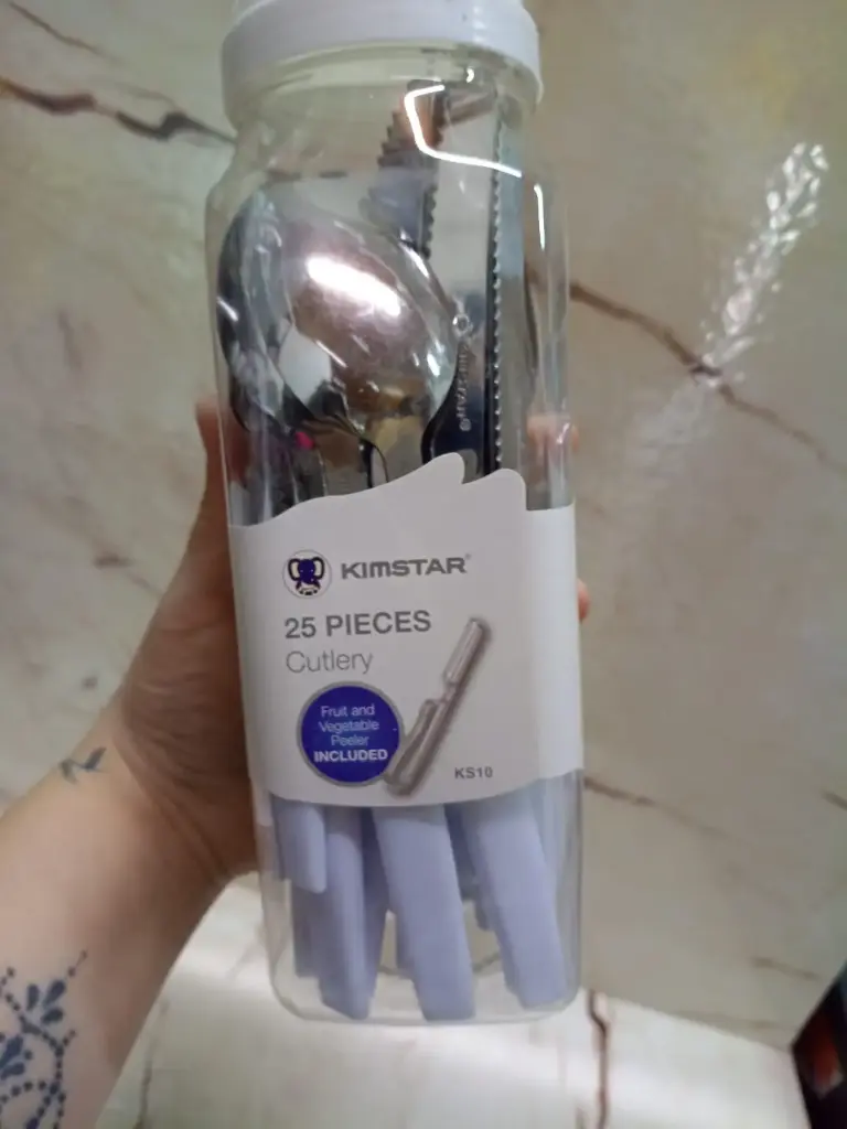 Cubiertos Tubo X 24 + Pelapapas Blanco