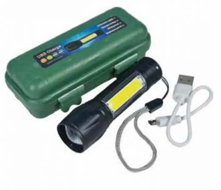 Linterna 3 Luces Usb en Caja 