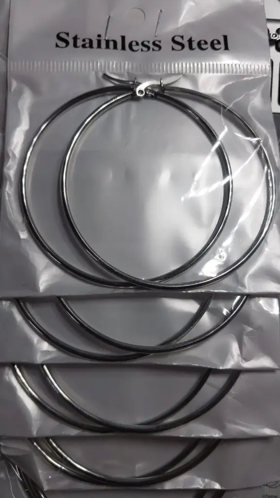 Aro Argolla Redonda Plateada Ch