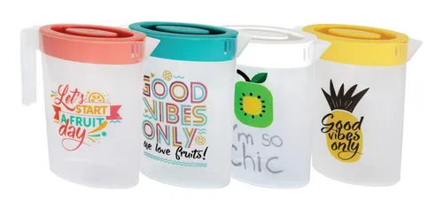 Jarra Plastica Oval Con Frase