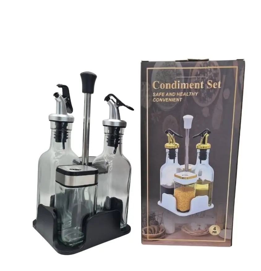 Condimentero Vidrio x4