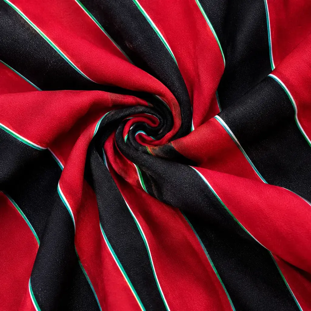 Retro Rayado Rojo Y Negro Rinde 2.5 Mts
