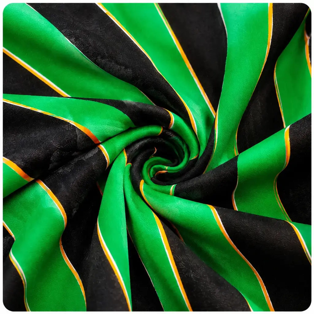 Retro Rayado Verde Rinde Y Negro 2.5 Mts