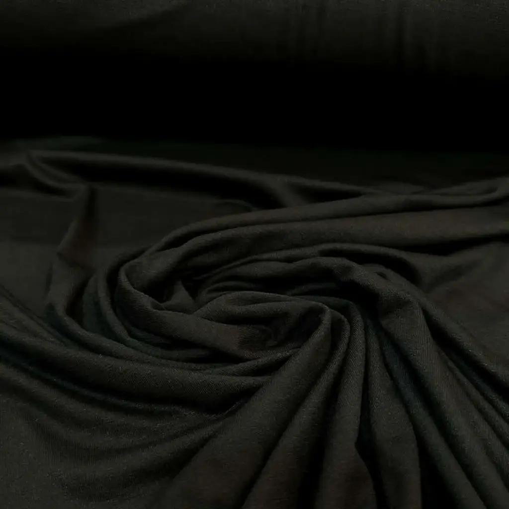 Modal Viscosa -NEGRO Con Lycra- 1.5Mts Ancho R 3.1Mts
