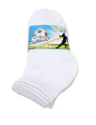 Media Blanca Escolar Corta x3