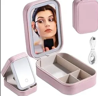 Box Maquillaje Con Espejo Led Tokio