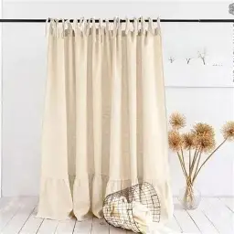 Cortina baño gasa arrugada Hita 