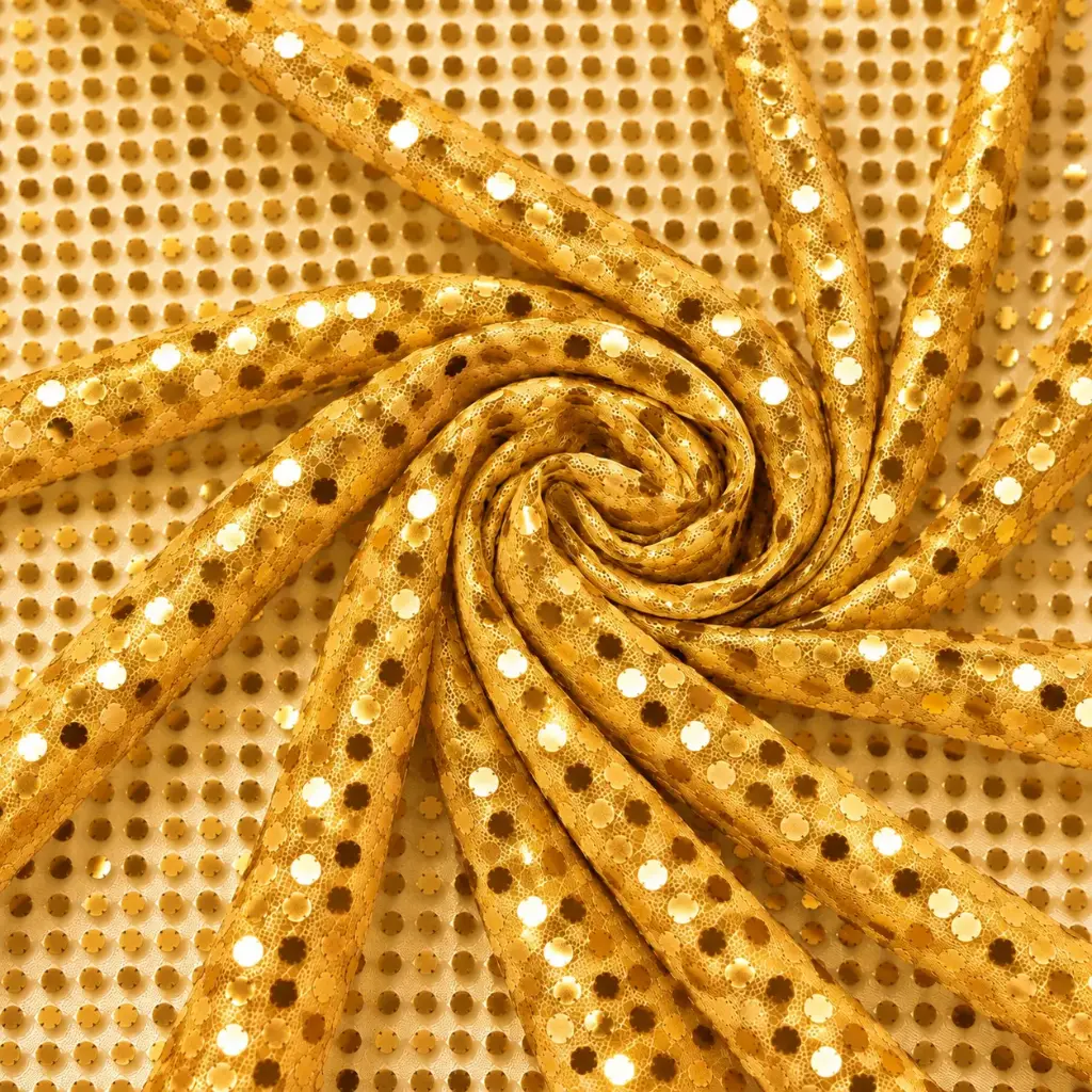 Falso Paliette Dorado 