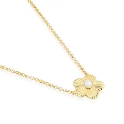 Collar Dije Flor Perla