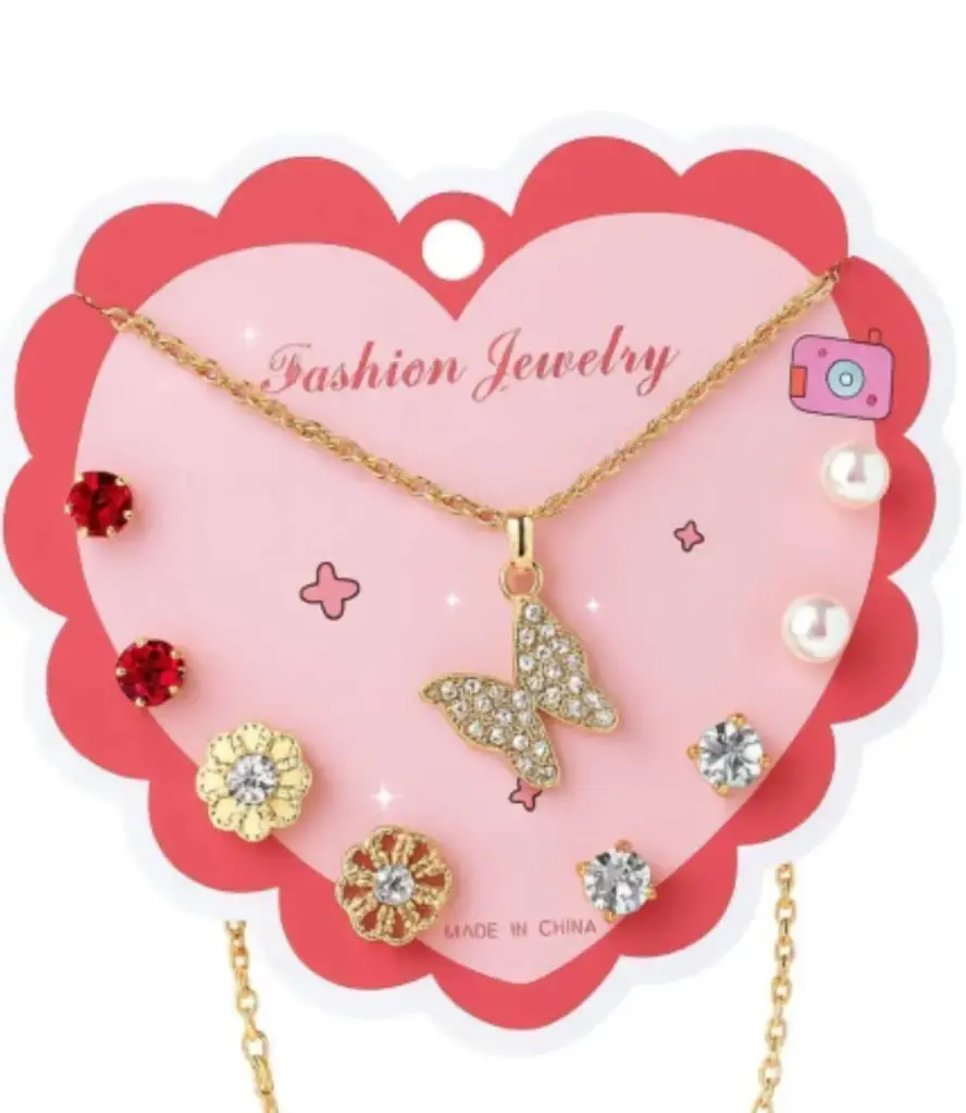 Collar + Dije + Aros x4