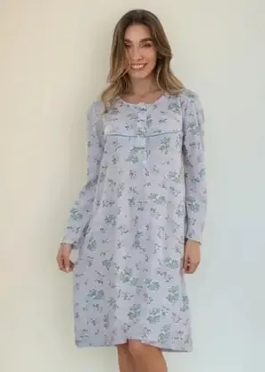 Camison Floreado Manga Larga 