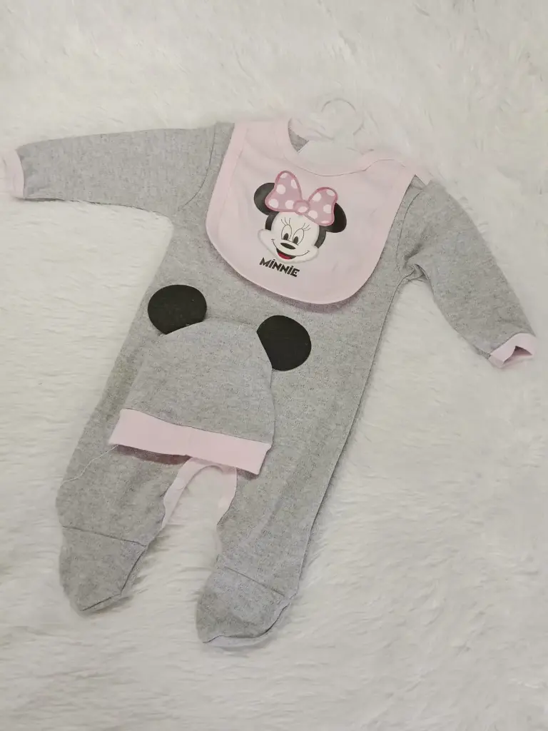 Enterito Mickey/Minnie gorro + babero