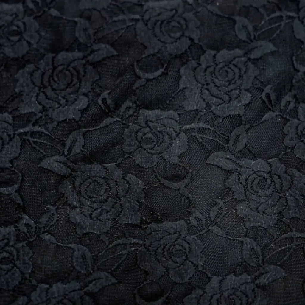 Encaje Elastizado Negro 