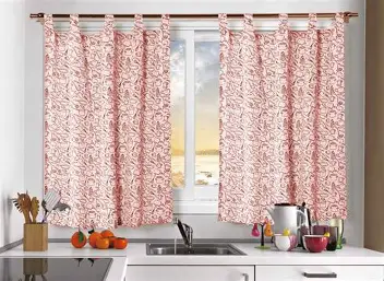 Cortina De Cocina Estampada 1.25*1.25