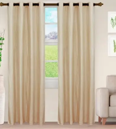 Cortina Madras Natural Larga