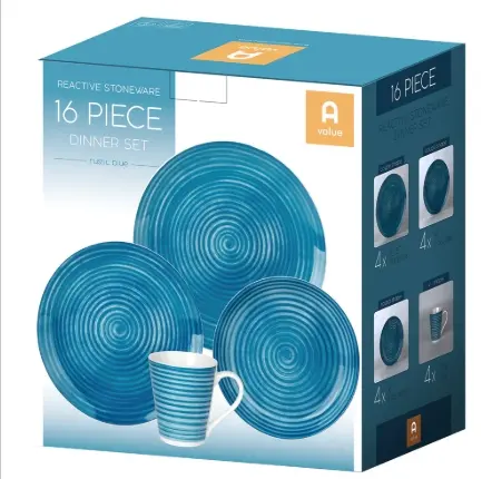 Set Dinnerware 16 pcs tazas+platos 