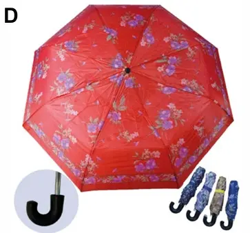 Paragua Estampado Mango Curvo