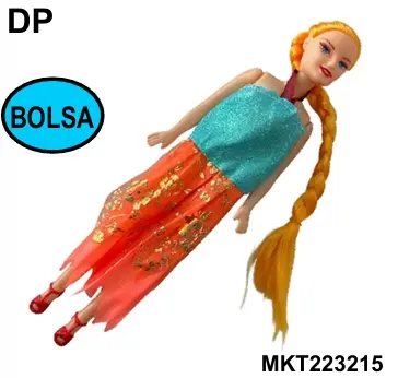 Muñeca Vestido Largo Trenza