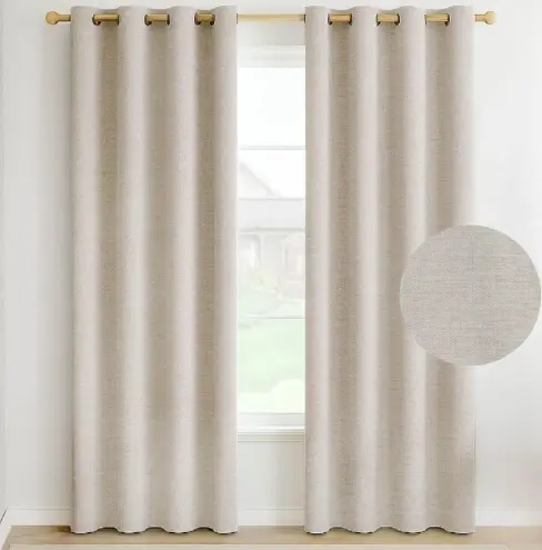 Cortina Black Out Lino Natural Jaspeada