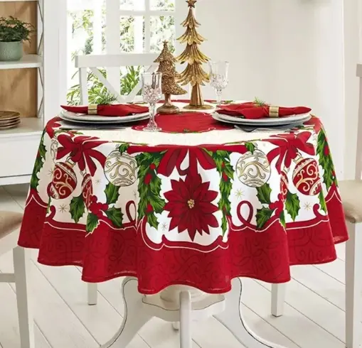 Mantel Navideño Redondo