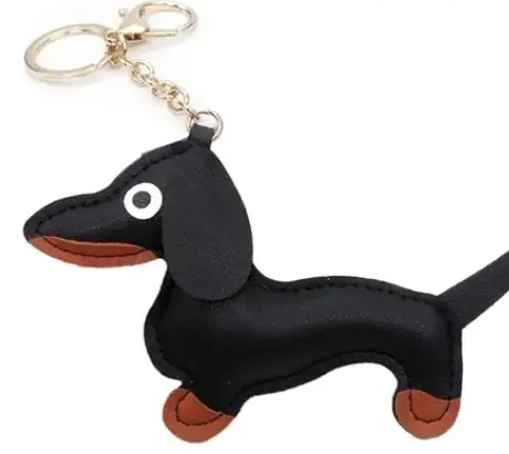 Llavero Perro Salchicha Negro