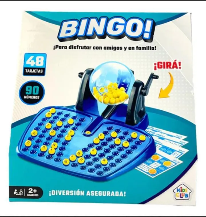 Bingo Con 90 Numeros Y 48 Cartones Con Bolilleros (26x25cm)