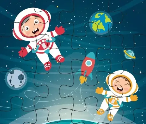 Rompecabezas space kids