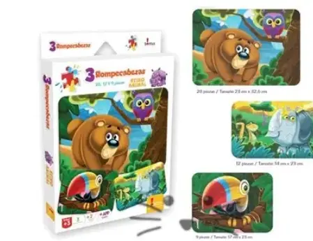 Rompecabezas Reino Animal  +3+2 