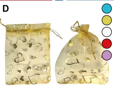 Bolsa Organza Decorada 13 x x 17 cm 