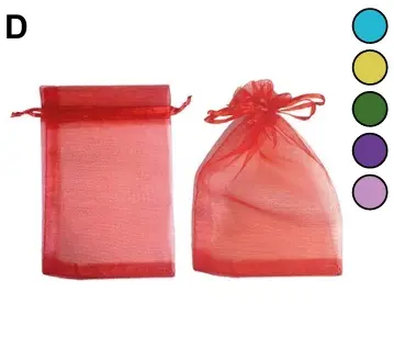Bolsa Organza Lisa 10 x 17 cm /10 x 15 cm 