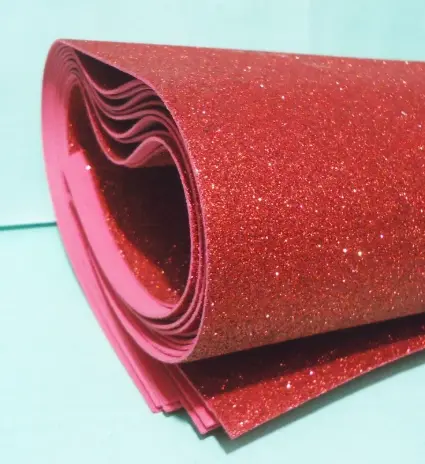 Goma Eva Brillo  Rojo 40 x 60 cm