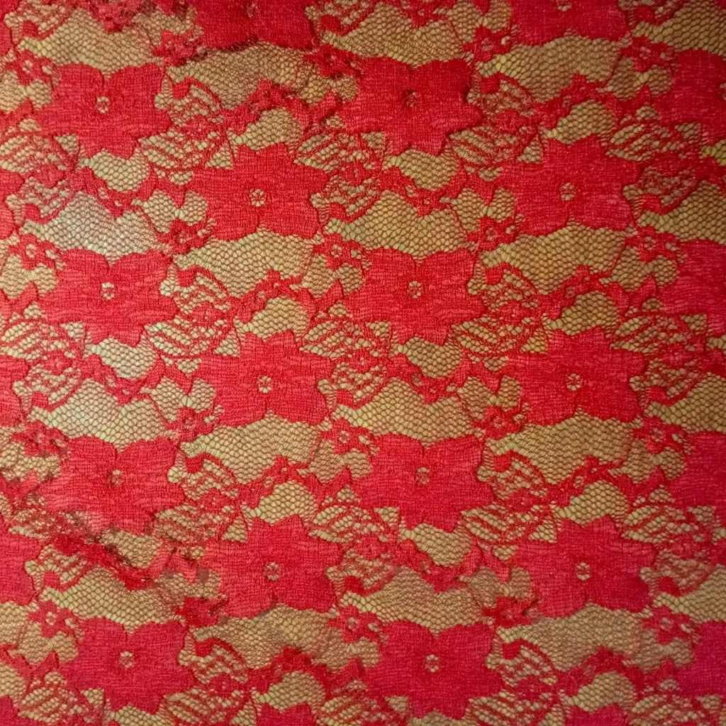 Encaje Elastizado Rojo