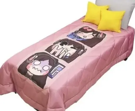 Cubrecama Anime Rosa 1 1/2 pl  