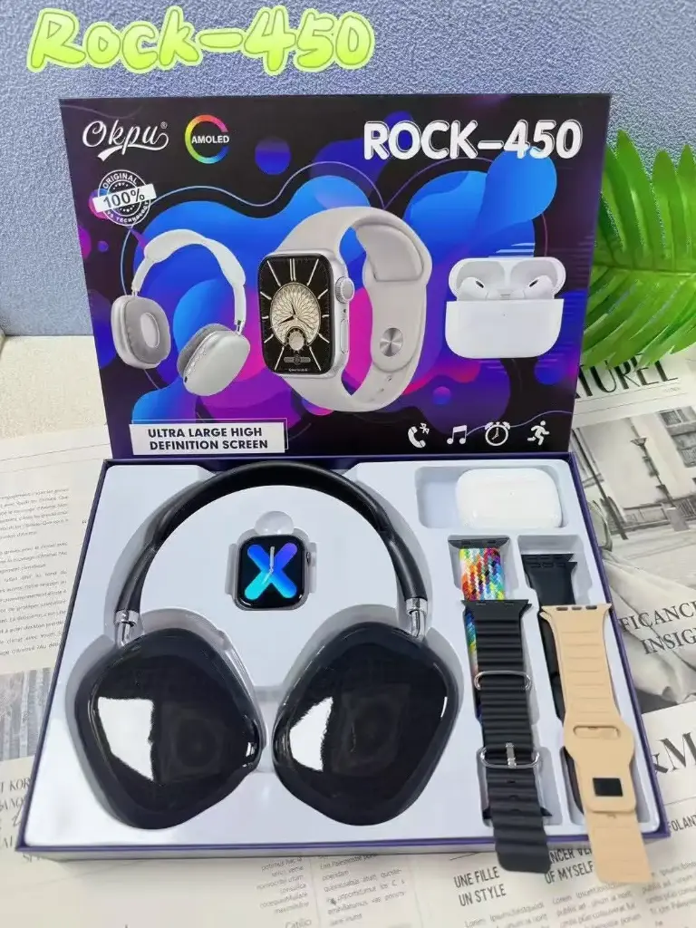 Reloj Rock -450 ( reloj+2 auriculares )