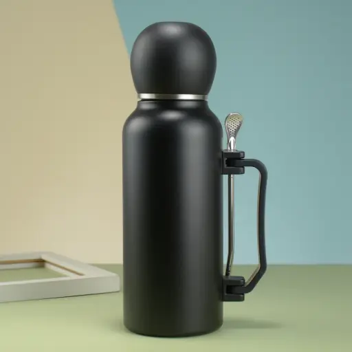 Termo + Mate tapa Redondo +  Bombilla