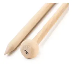Agujas Tejer N°8 MADERA