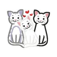 Apliques Gatitos Colage Bord