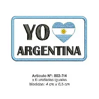 Apliques Bordado YO <3 ARGENTINA