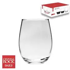 Vasos Bombe  Cristal Rock X6 400 ml