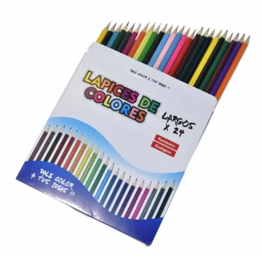 Lapices Largos Colores x 24