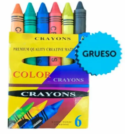 Crayones Grueso Colores X6