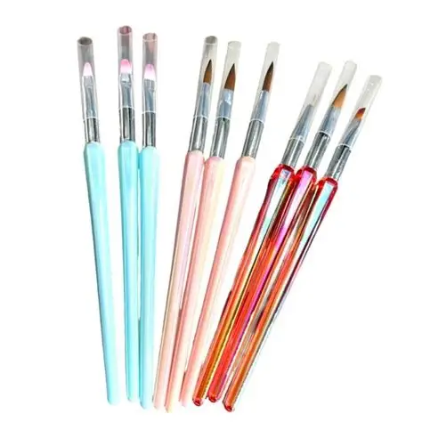 Pincel Manicuria x3 -Gliters