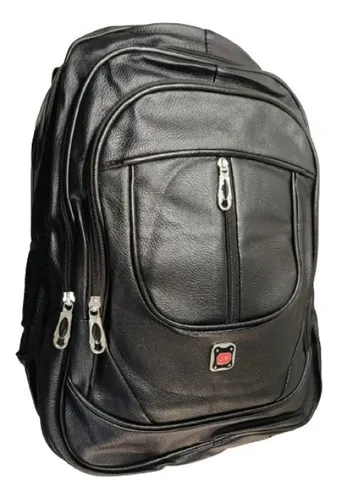 Mochila Universitaria Tipo Cuero