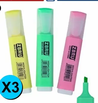 Resaltador Pastel x3